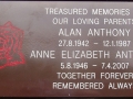 Anne & Alan - Remembrance Plaque